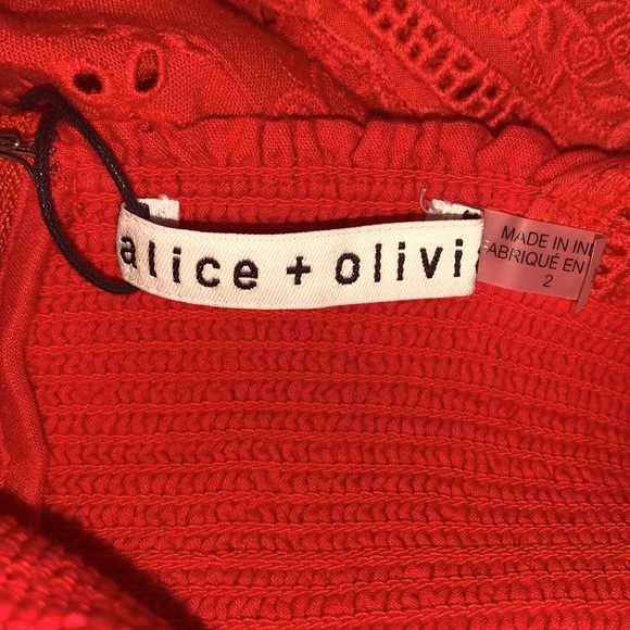 HOST PICK Alice + Olive Levine Smock Cotton & Linen Open Back Poppy Red Sundress - Picture 10 of 10